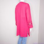 La Blanca pointelle cotton pink tunic, coverup size M Photo 16