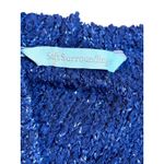 Soft Surroundings Navy Blue Shimmer Sequin Hoodie Pullover Sweater Women Large Photo 5