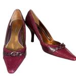 Joan & David Circa  'Sartada' burgundy heel 10M Photo 10