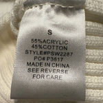 Bohme  Off white mock neck ribbed sweater with multicolor striped cuffs Photo 5