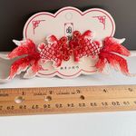 Embroidered Goldfish Hair Clips | Oriental‎ Style Handmade Hairpins Set of 2 new Red Photo 4