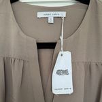 Naked Zebra NWT  Taupe Dress with Pleated Detail, Small Photo 1
