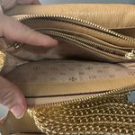 Tory Burch Tan Gold Wallet Crossbody Bag with Logo 8x2x5 pebbled leather Photo 8