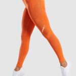 Gymshark  Flawless Legging Size M Orange Photo 0