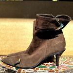 Casadei  Ankle Boots Heeled Pointed Toe Side Zip Stiletto Suede Leather Brown Photo 2