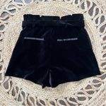 Alice + Olivia  Laurine Paper Bag Black Velvet Shorts US 2 Photo 4
