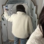 Skies Are Blue Anthropologie  Fleece Sherpa Full Zip Jacket Cream Size XL Photo 2