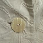 André Oliver Cream Beige Textured Boxy Blazer Jacket Sz 4 Tan Photo 2