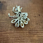 1950s Vintage Coro Rhinestone Earrings Light Pastel Blue Rhinestone Flowers Fanf Photo 6