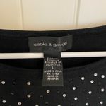 Cable & Gauge EUC |  women’s‎ black jewel decorated crewneck sweater large Photo 3