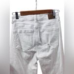 American Eagle outfitters White Ripped & distressed Stretch Mom Straight Jeans Photo 11