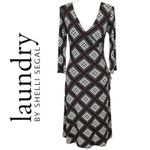 Laundry by Shelli Segal  Black Gray Dress Size 6 Photo 1