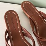 Bernardo  Miami Brown Leather Strappy Knotted Sandals with Mini Heel Photo 1