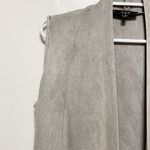 Joh Gray Faux Suede Vest with Cutout Design Hem Photo 2