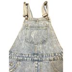 Forever 21  Los Angelas Light Blue Denim Overall Jumper Distressing Adj Straps Sz Photo 1