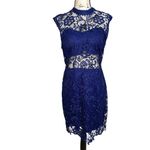B Darlin  Mock Neck Illusion Lace Bodycon Dress Juniors 13/14 Women’s‎ Large Photo 1