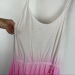 Victoria's Secret Victoria’s Secret Mini Dress Swim Cover White Pink Ombre Tassle Hem Sz Small Photo 2