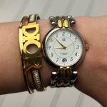 Givenchy Vintage Rare VTG Paris Bracelet Quartz Watch 2 Tone Gold and silver 7ā Photo 5