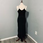 ZARA  Narciso Rodríguez Black Christmas Maxi V-Neck Silk Blend Slip Dress Sz M Photo 3