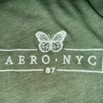 Aeropostale Aero NYC Butterfly Box Graphic Tee size small y2k boxed text Absinthe Green top Photo 5