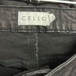 Cello Black High Waist Rise Flared Leg Raw Hem Frayed Jeans Juniors 3 Photo 6