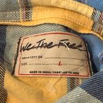 Free People  Layla Oversized Plaid Button Down Shirt Size L Photo 6