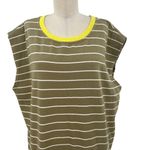 Anthropologie Daily Practice Tee Dress Striped Light Fleece Green Size Large Photo 3