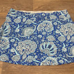 Coolibar UPF 50+ Sandbar Swim Skort Blue White Paisley Athleisure 2XL Size XXL Photo 0