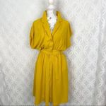 J.O.A. Chriselle Lim x Roman Gold Baggy‎ Midi Pocket Shirtdress Size XS Photo 4