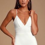 Lulus 🤍 Late Night Snack White Lace Backless Bodycon Dress🤍NWT~LG Photo 4