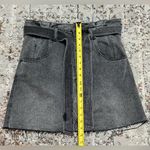 Free People WE THE FREE by  East Of Eden Paperbag Mini Denim Skirt size 30 gray Photo 8