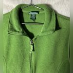 Y2k 90.s L.L. Bean Vibrant Green Fleece Women's Mountain Classic Fleece Vest Size L Photo 4