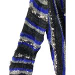 Ruby Rd . Women's Party Animal Blue Black Knitted Cardigan Photo 4