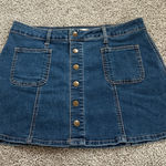 Altar'd State Altar’d State Denim Button-Front Skirt Photo 0