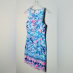Lilly Pulitzer Gabby Breakwater Tint Party Wave Blue White Shift Dress Sz 00 NWT Photo 7