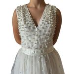 Venus  Couture Pearl Embellished, big Tulle skirt Sleeveless gown Dress size 4 Photo 2