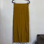Athleta  Nolita Wide Leg High Waisted Pants Brass Yellow Size 10 Photo 1