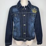 Victoria Beckham Embroidered Denim Jacket Size L Photo 0