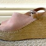 Marc Fisher Light Pink Suede Andela Platform Wedge Sandals Photo 0
