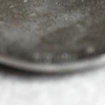 Unusual Alluring St. Justin Copper Tone Dimpled Silver Tone Black Accent Brooch Photo 2