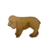 Vintage Hand Painted Wooden Dog Puppy Brooch Pin Novelty Golden Retriever Tan Photo 0