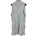 CAbi  Oatmeal/Grey Knit Open Front Sweater Vest Cardigan Wool Blend M Photo 7