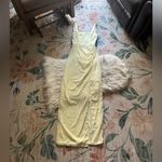 LULU’S Glamorous Disposition Light Yellow Ruched Maxi Dress Size XS Photo 6