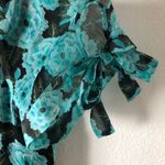 Juicy Couture  Blk Label Blk/Turq Floral Maxi Dress Photo 7