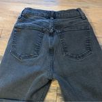 We The Free  High Waisted Black Raw Hem Straight Jeans size 24 Photo 2
