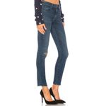 J Brand Revolve Mid Rise Skinny Swift Destruct Jeans Ripped Dark Wash Size 31 Photo 2