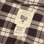 Billabong vintage y2k black & white plaid gingham long sleeve poncho cardigan Photo 1