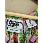 Bouffants & Broken Hearts 100% Linen Pink Flamingos Summer Tank Top Size L Size L Photo 2