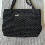 Lina Black Woven Crochet Braided Strap Purse Photo 10