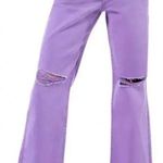 AFRM Oden High Waist Jean Flare Leg Distressed Purple NEW Women's Lavender Jeans Size 26 Photo 7